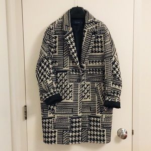 Final SALE！NWOT Zara casual Tweed wool blend coat！